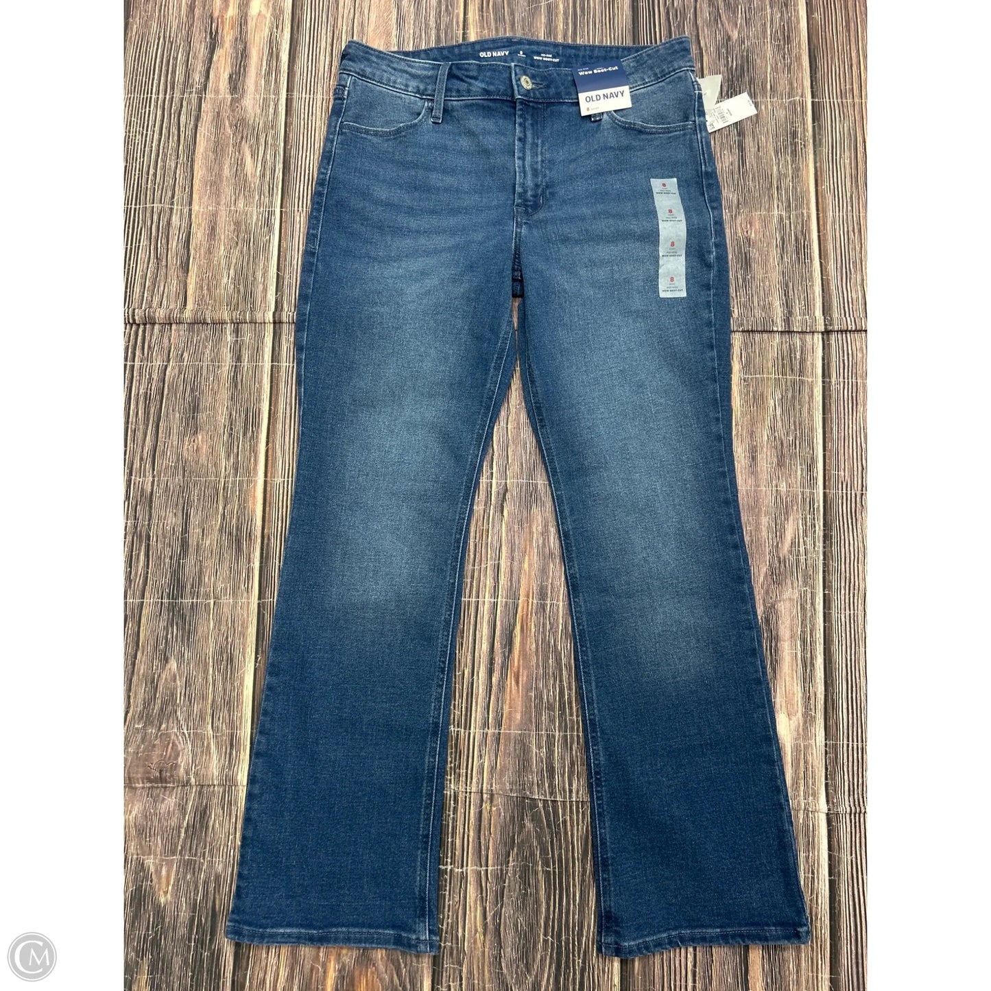 Jeans Boot Cut By Old Navy In Blue Denim, Size: 8 Short