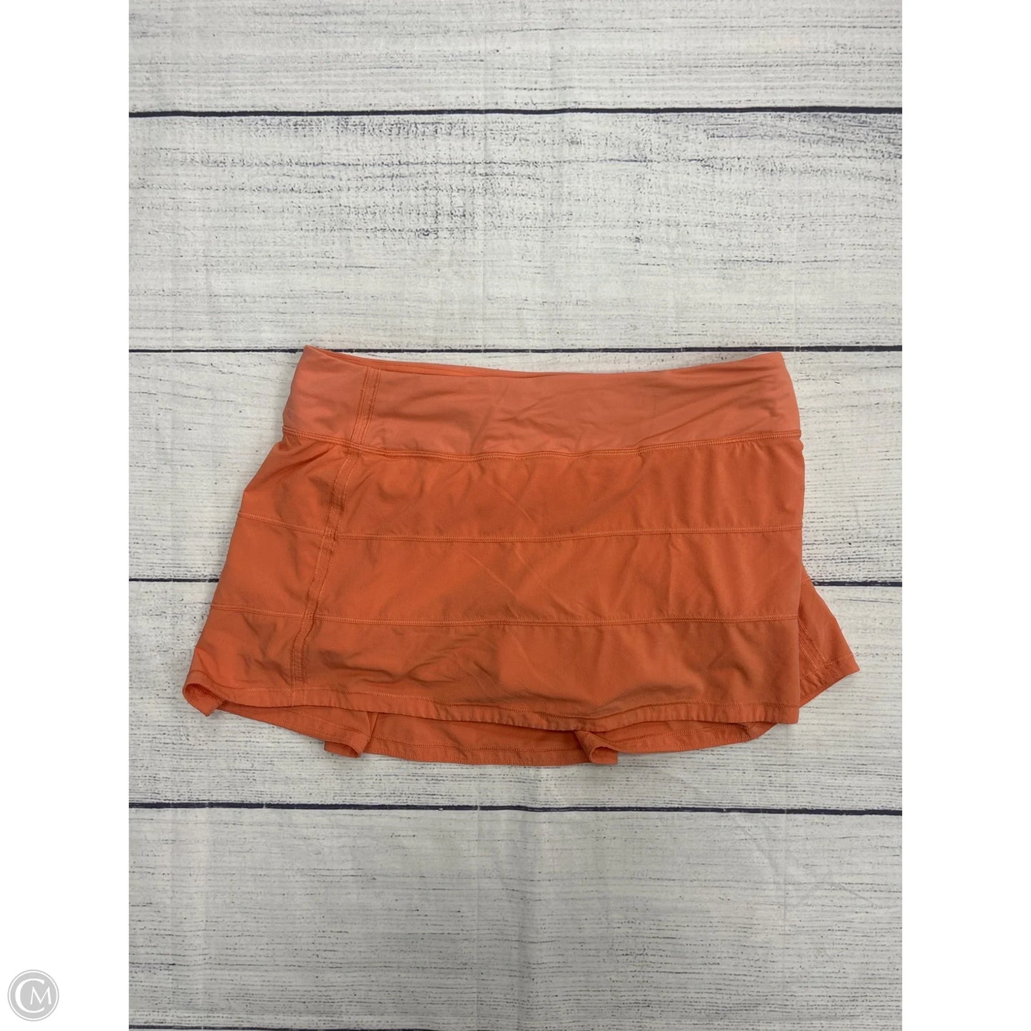 Athletic Skort By Lululemon In Orange, Size: 10