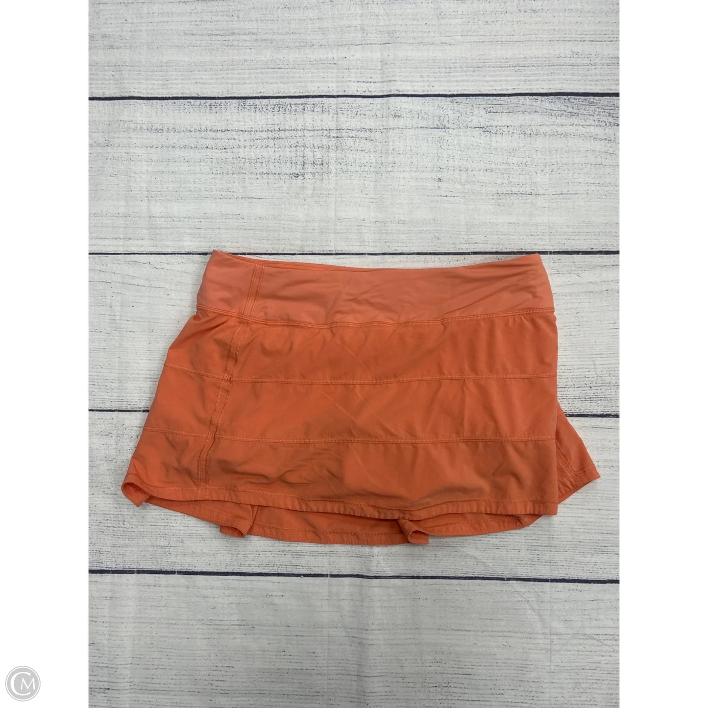 Athletic Skort By Lululemon In Orange, Size: 10