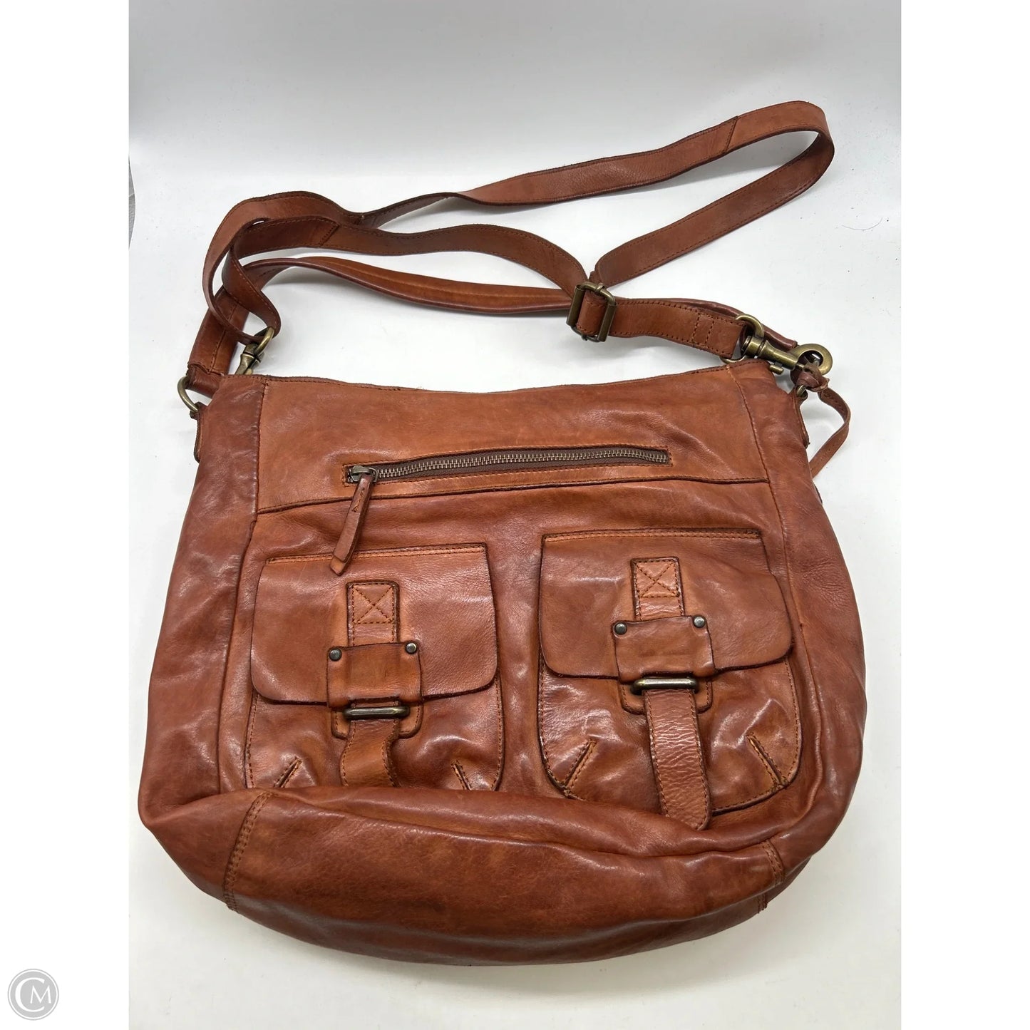 Handbag Leather By Clothes Mentor, Size: Large