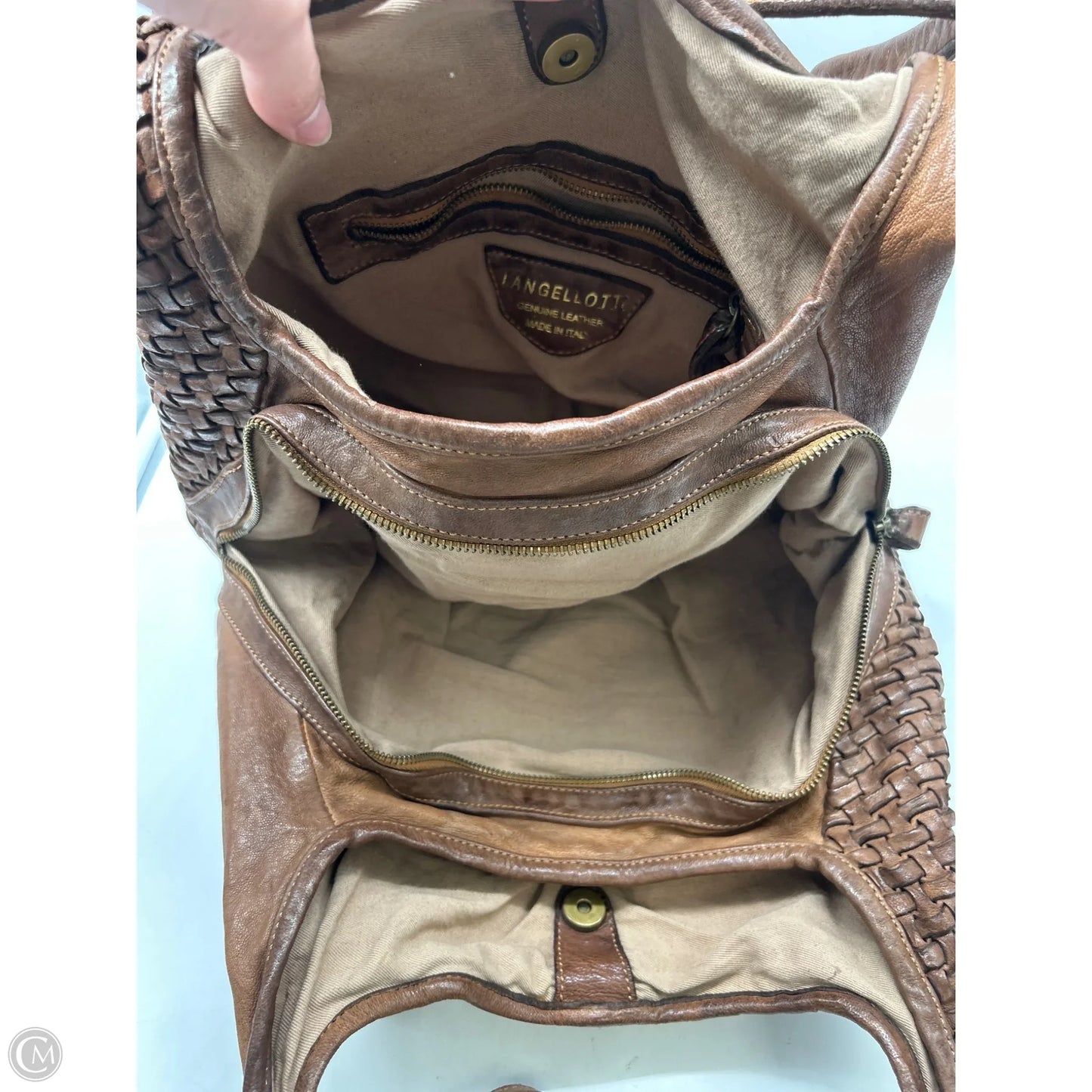 Handbag Leather By Clothes Mentor, Size: Large