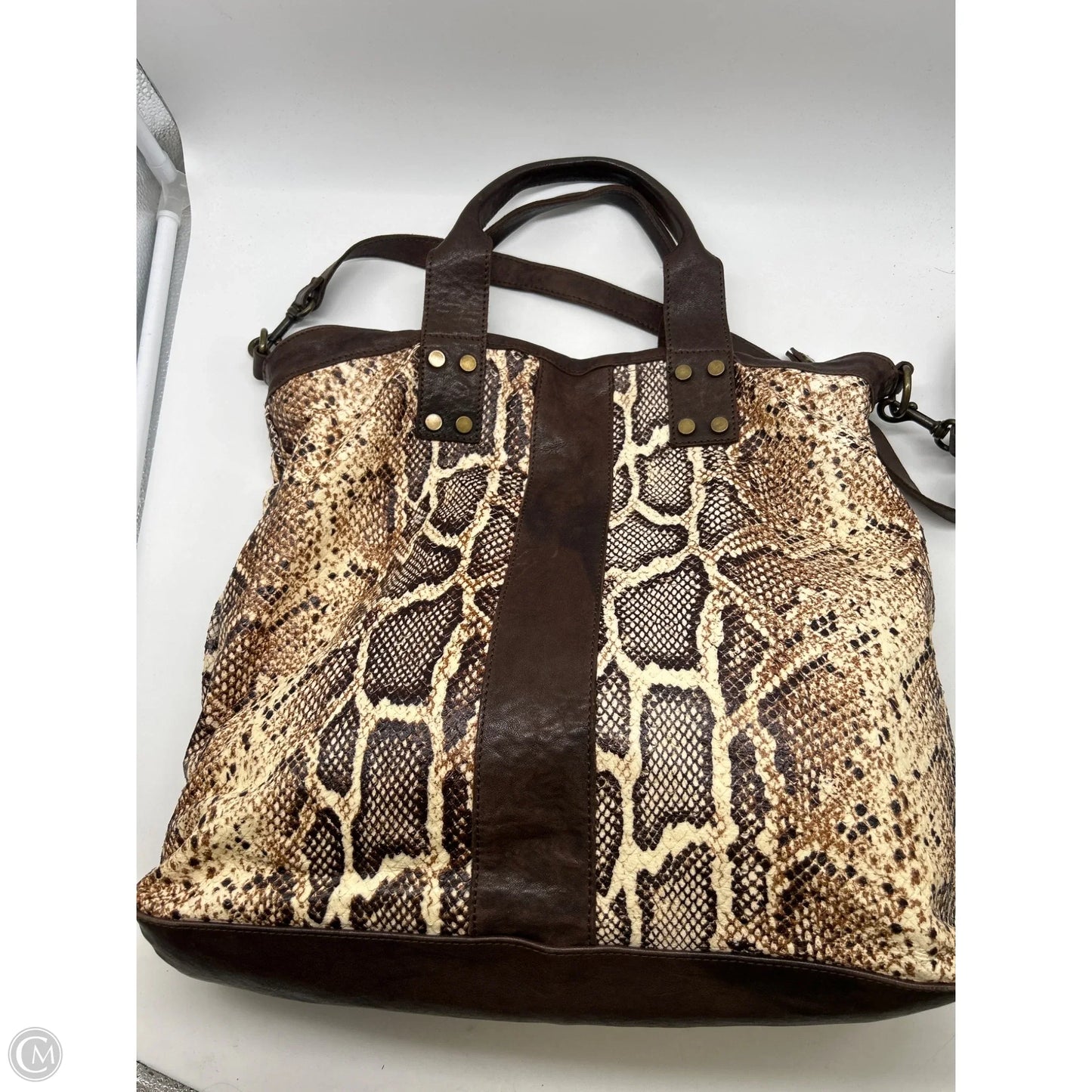 Handbag Leather By Clothes Mentor, Size: Large