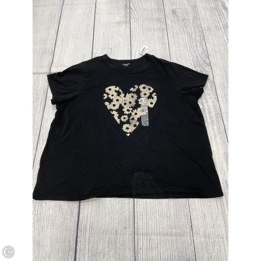 Top Short Sleeve By Old Navy In Black, Size: 1x