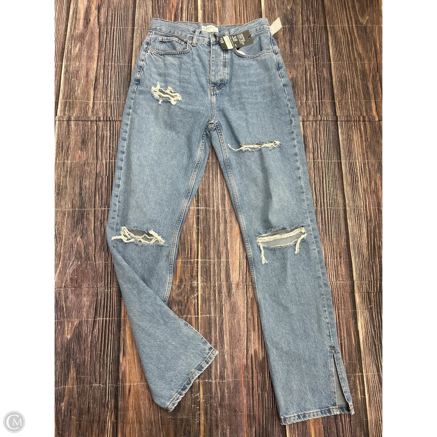 Jeans Straight By Denim And Company In Blue Denim, Size: 6