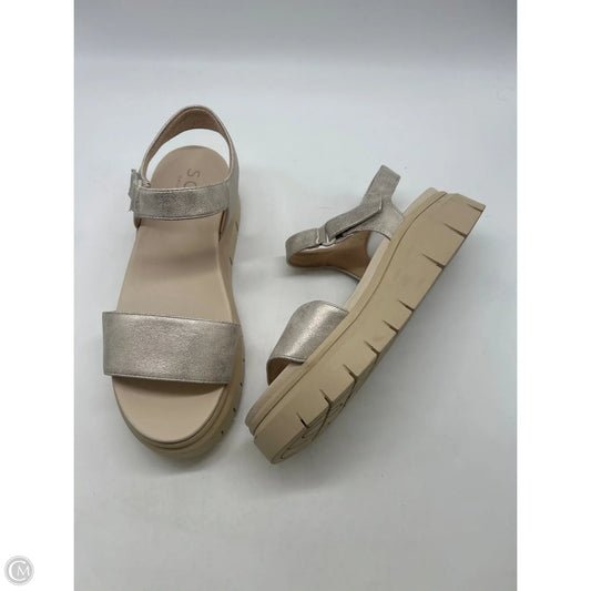 Sandals Heels Platform By Naturalizer In Gold, Size: 9