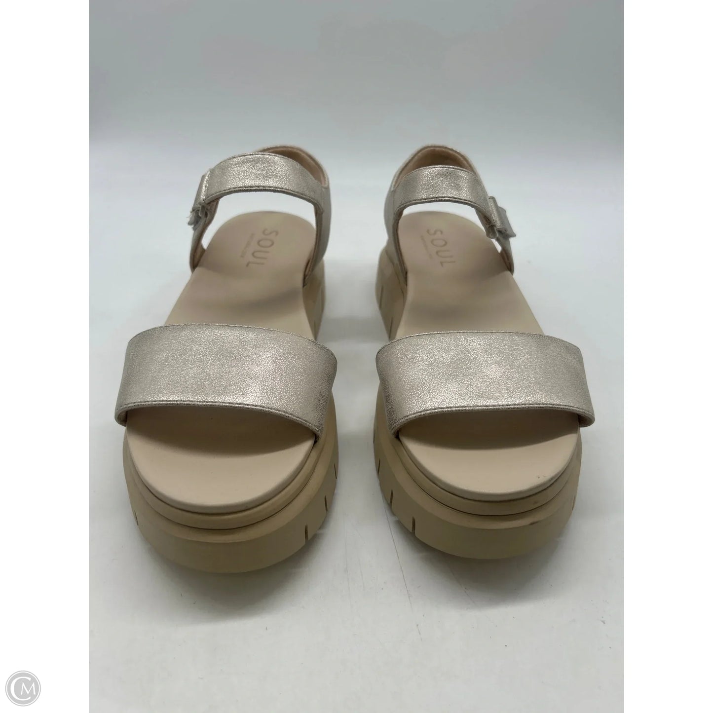 Sandals Heels Platform By Naturalizer In Gold, Size: 9