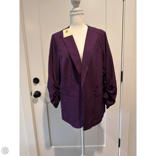 Blazer By Skies Are Blue In Purple, Size: 1x