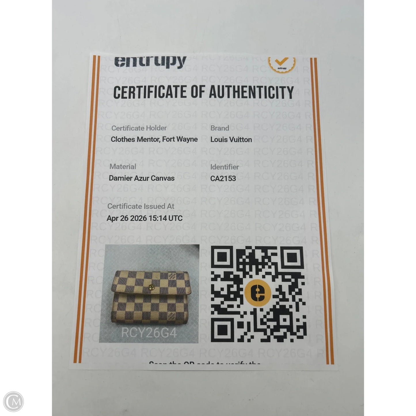 Wallet Luxury Designer By Louis Vuitton, Size: Medium