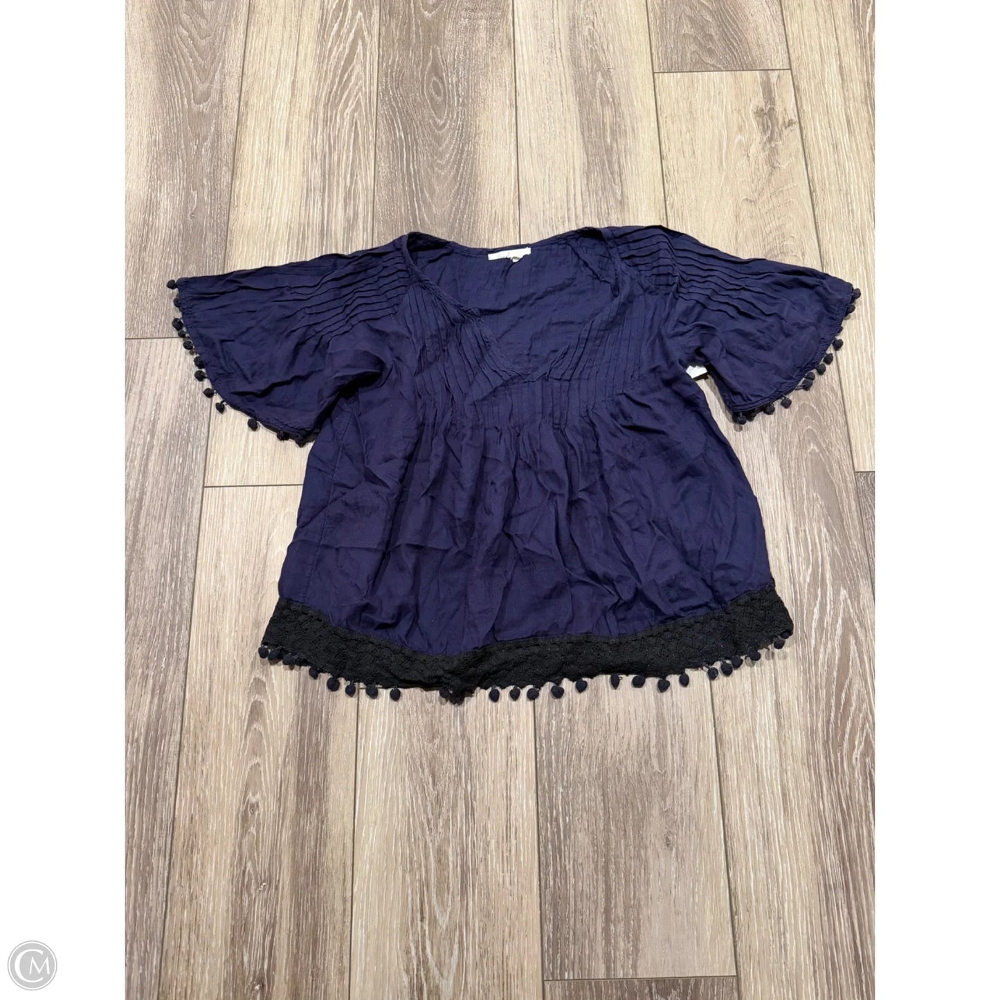 Top Short Sleeve By Floreat In Blue, Size: Xxs