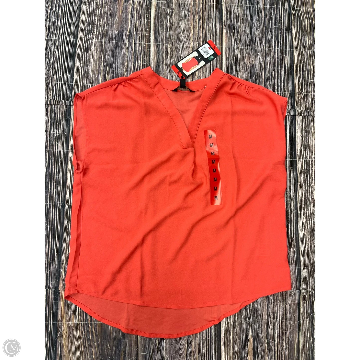 Top Short Sleeve By Banana Republic In Orange, Size: M