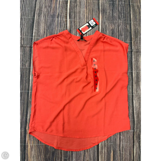 Top Short Sleeve By Banana Republic In Orange, Size: M
