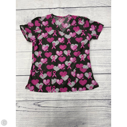 Top Short Sleeve By Clothes Mentor In Grey & Pink, Size: M