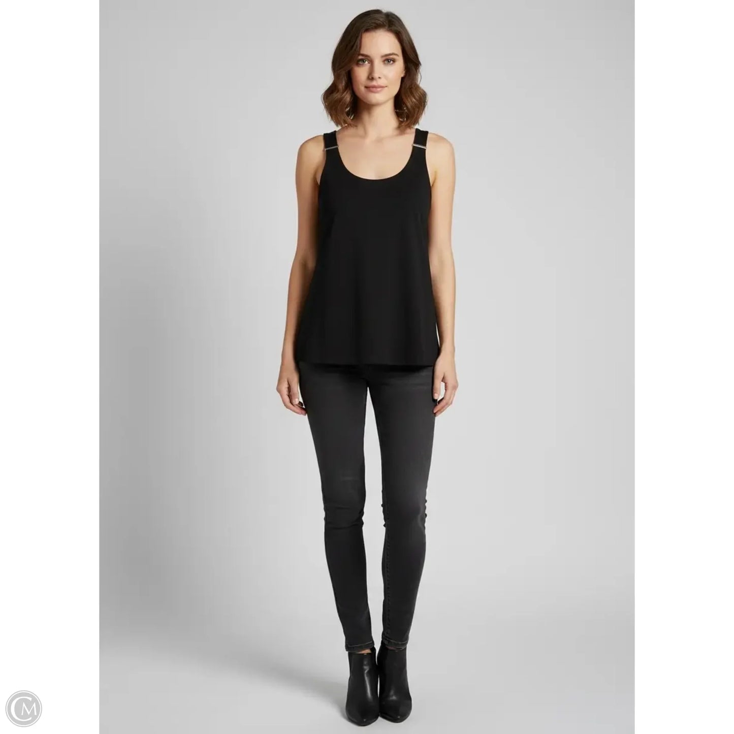 Tank Top By Tahari In Black, Size: M