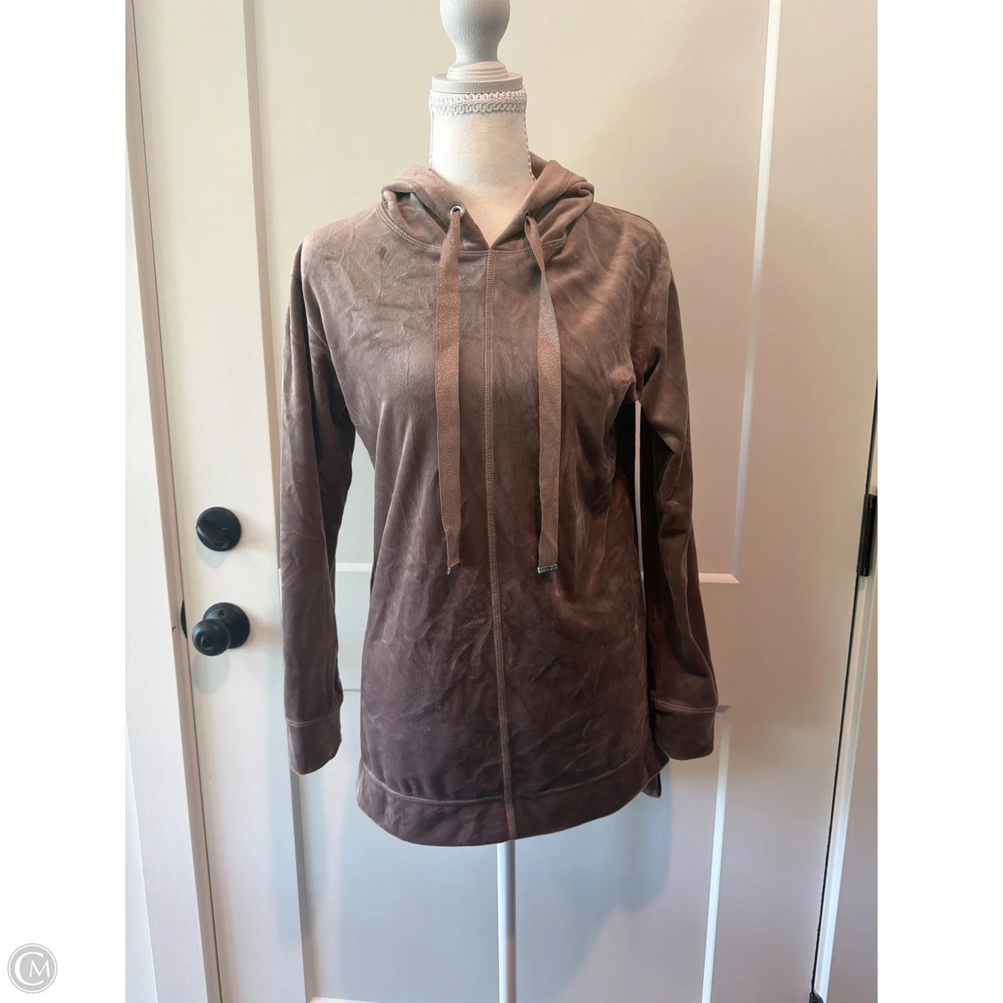Sweatshirt Hoodie By Chicos In Brown, Size: Xs
