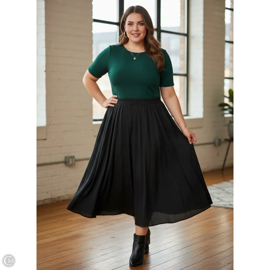 Skirt Maxi By Ophelia Roe In Black, Size: 2x