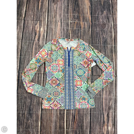 Athletic Top Long Sleeve Collar By Nanette Lepore In Multi-colored, Size: S