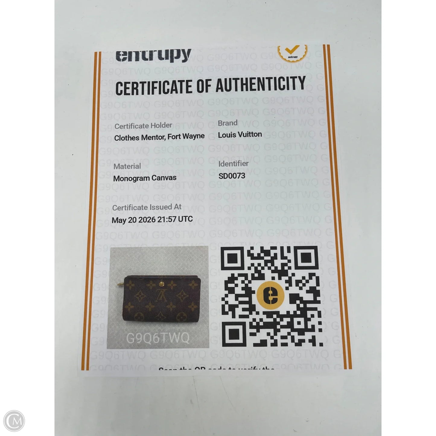 Wallet Luxury Designer By Louis Vuitton, Size: Medium