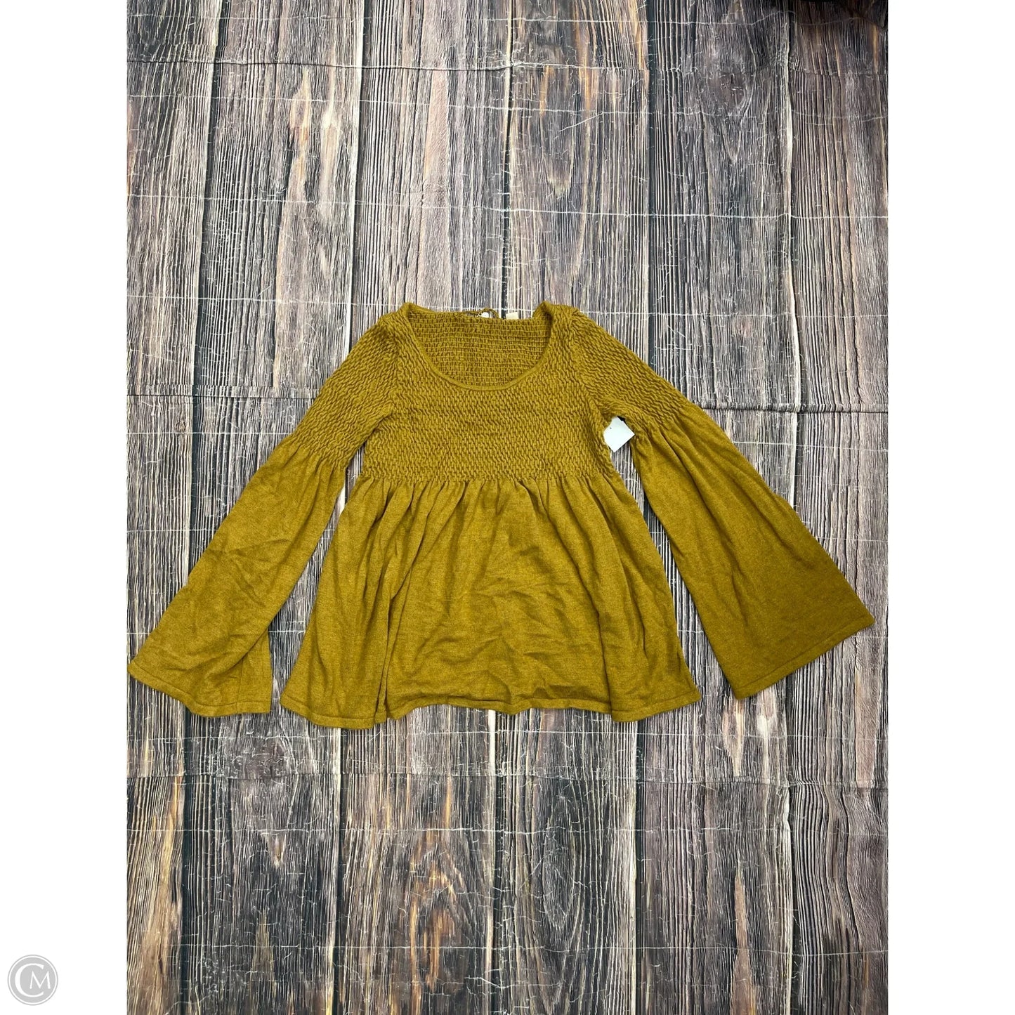 Sweater By Knitted And Knotted In Yellow, Size: Xs