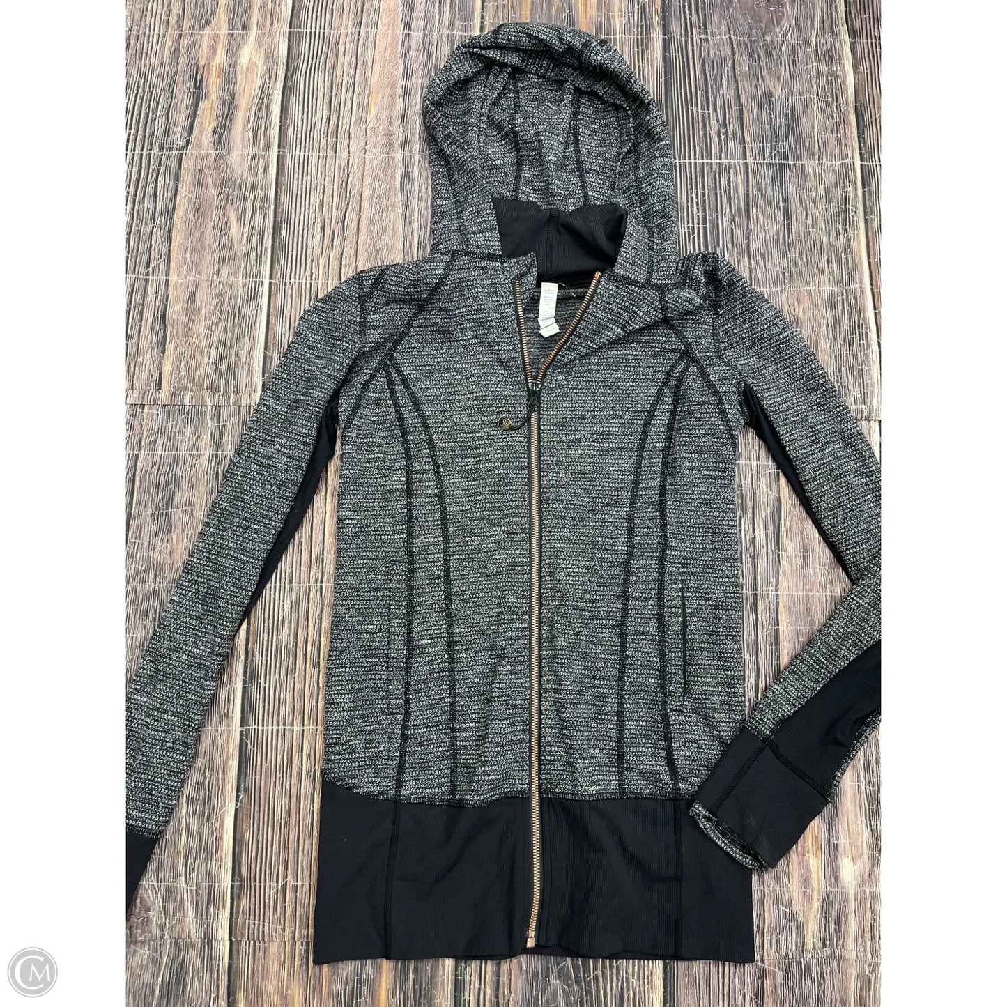 Athletic Jacket By Lululemon In Grey, Size: 6