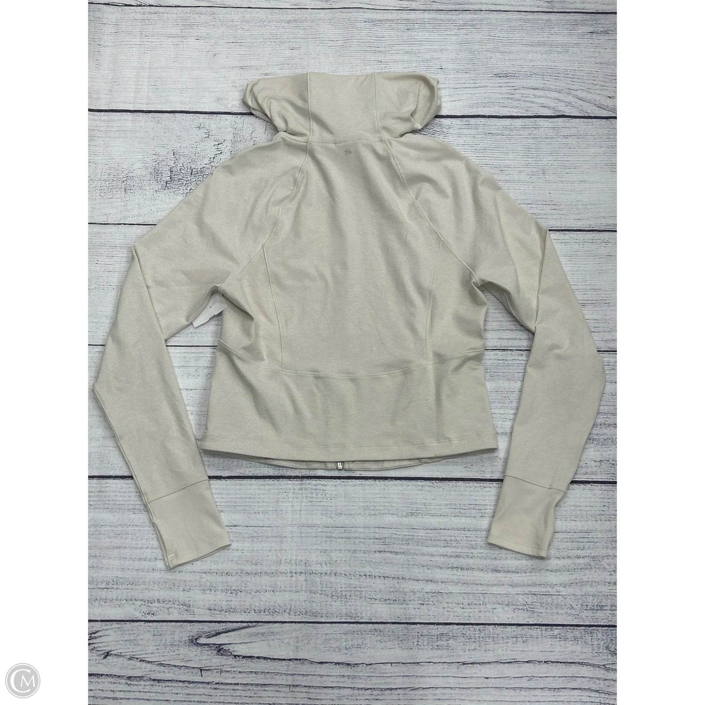 Athletic Jacket By Athleta In Cream, Size: L