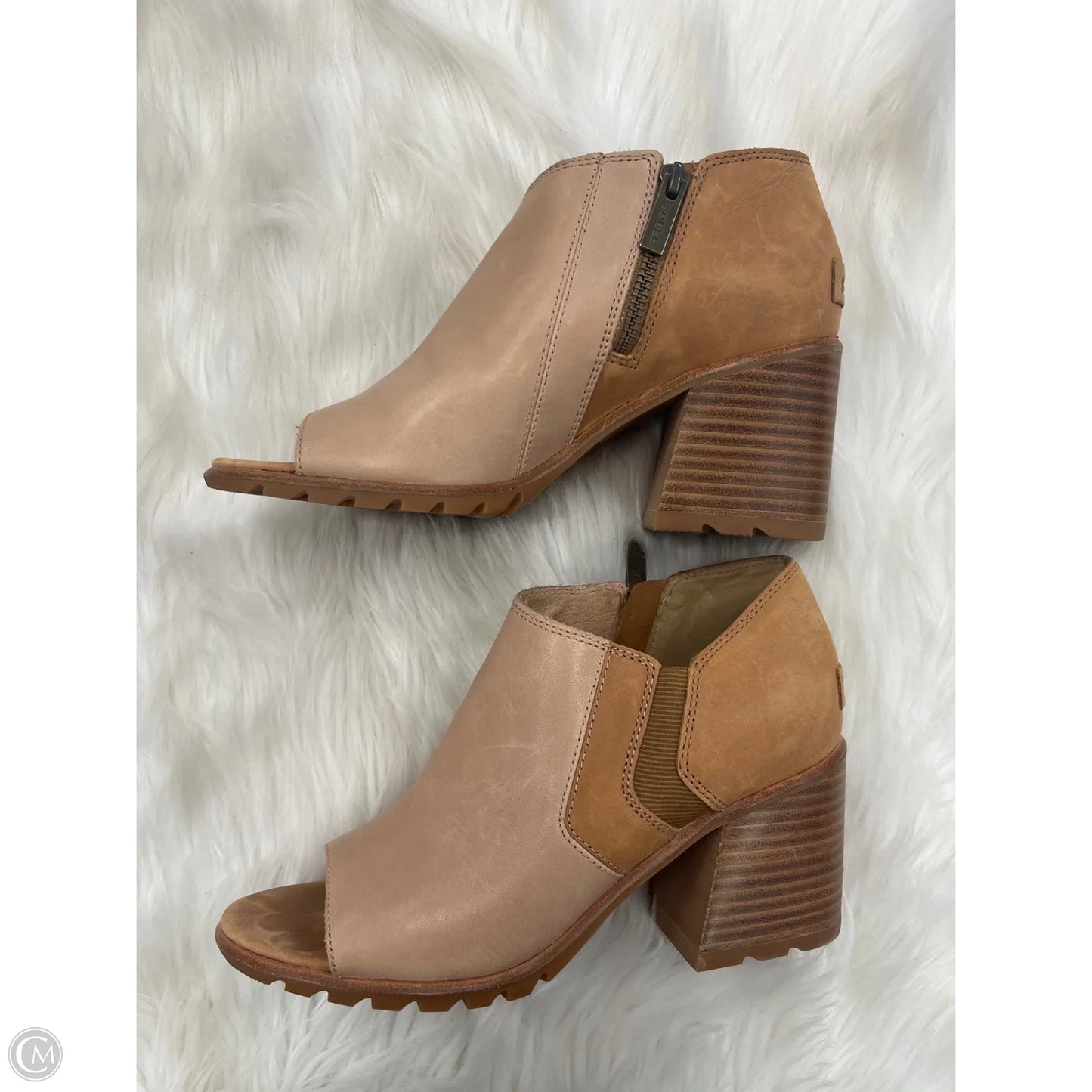 Shoes Heels Block By Sorel In Tan, Size: 8