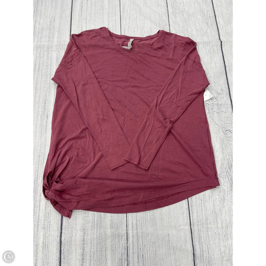 Athletic Top Short Sleeve By Lululemon In Pink, Size: 8