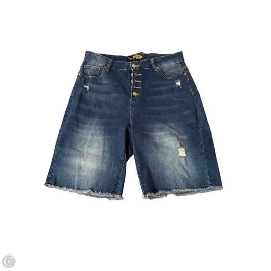 Shorts By Suzanne Betro In Blue Denim, Size: 14