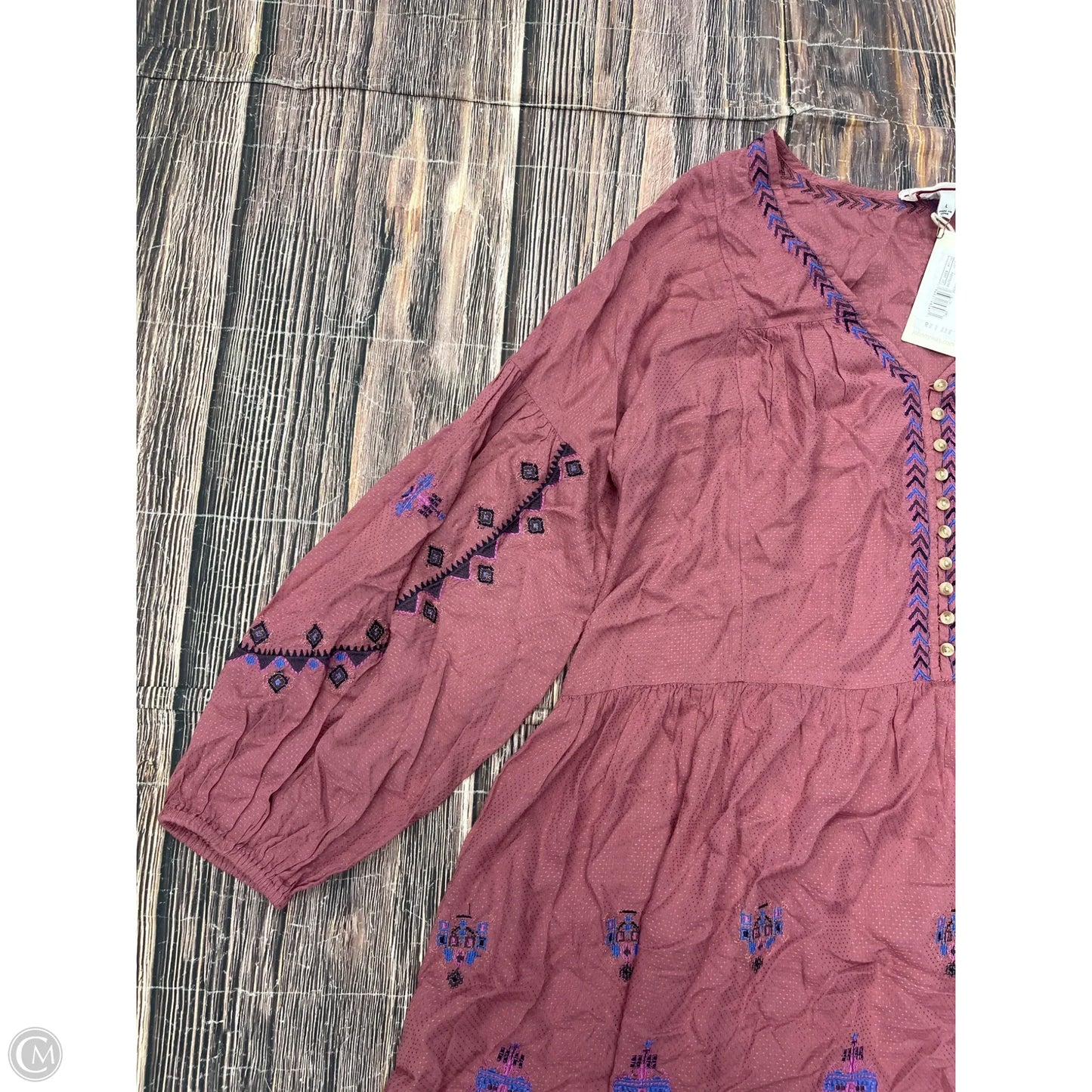 Dress Casual Short By Johnny Was In Pink, Size: L