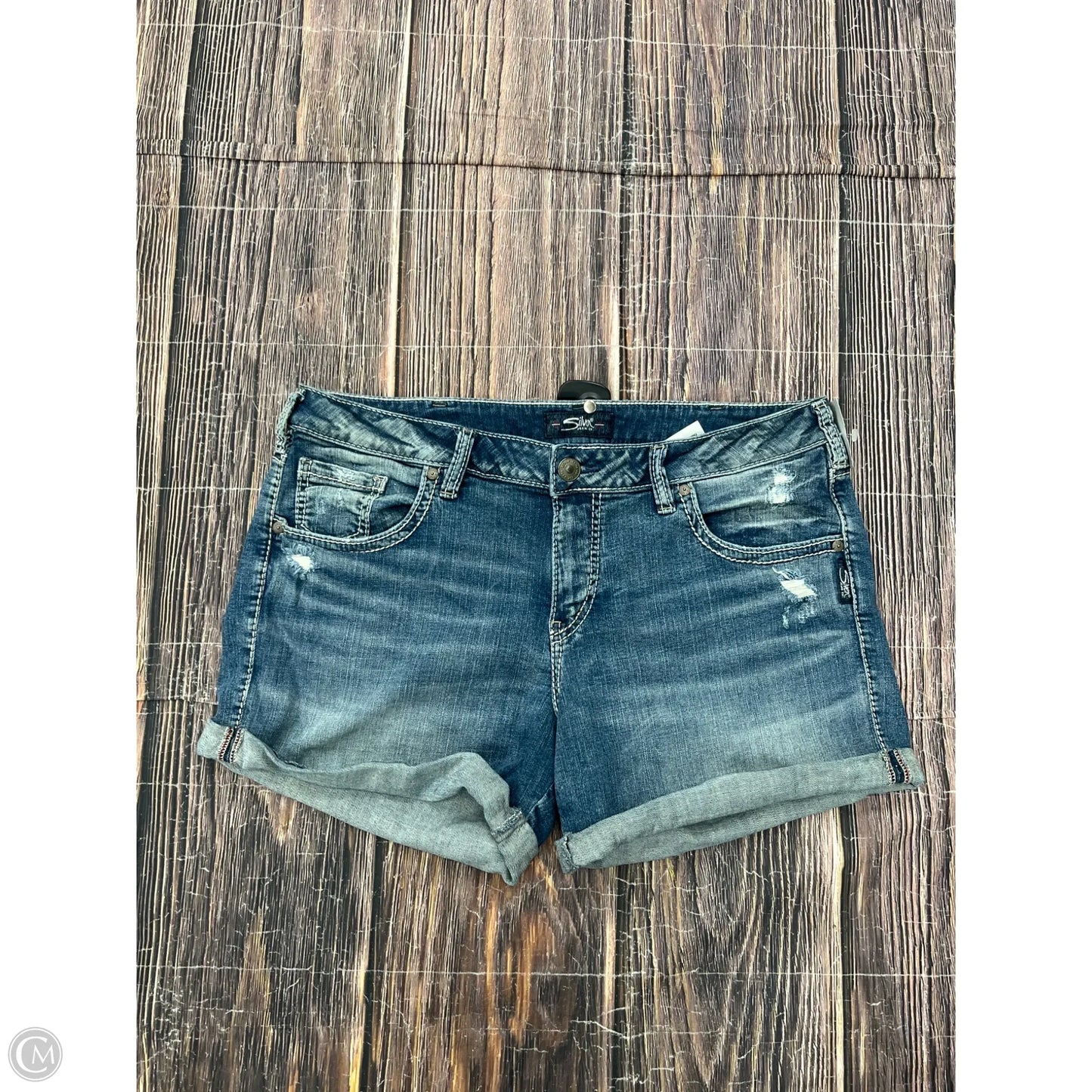 Shorts By Silver In Blue Denim, Size: 16
