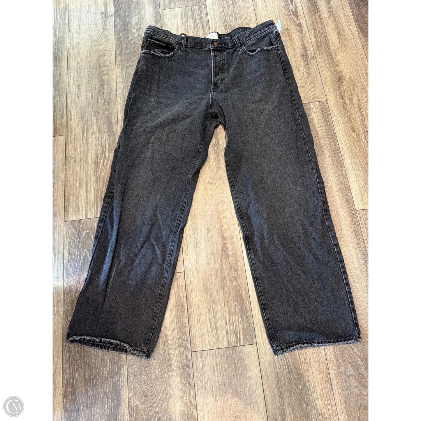 Jeans Wide Leg By Universal Thread In Black Denim, Size: 16