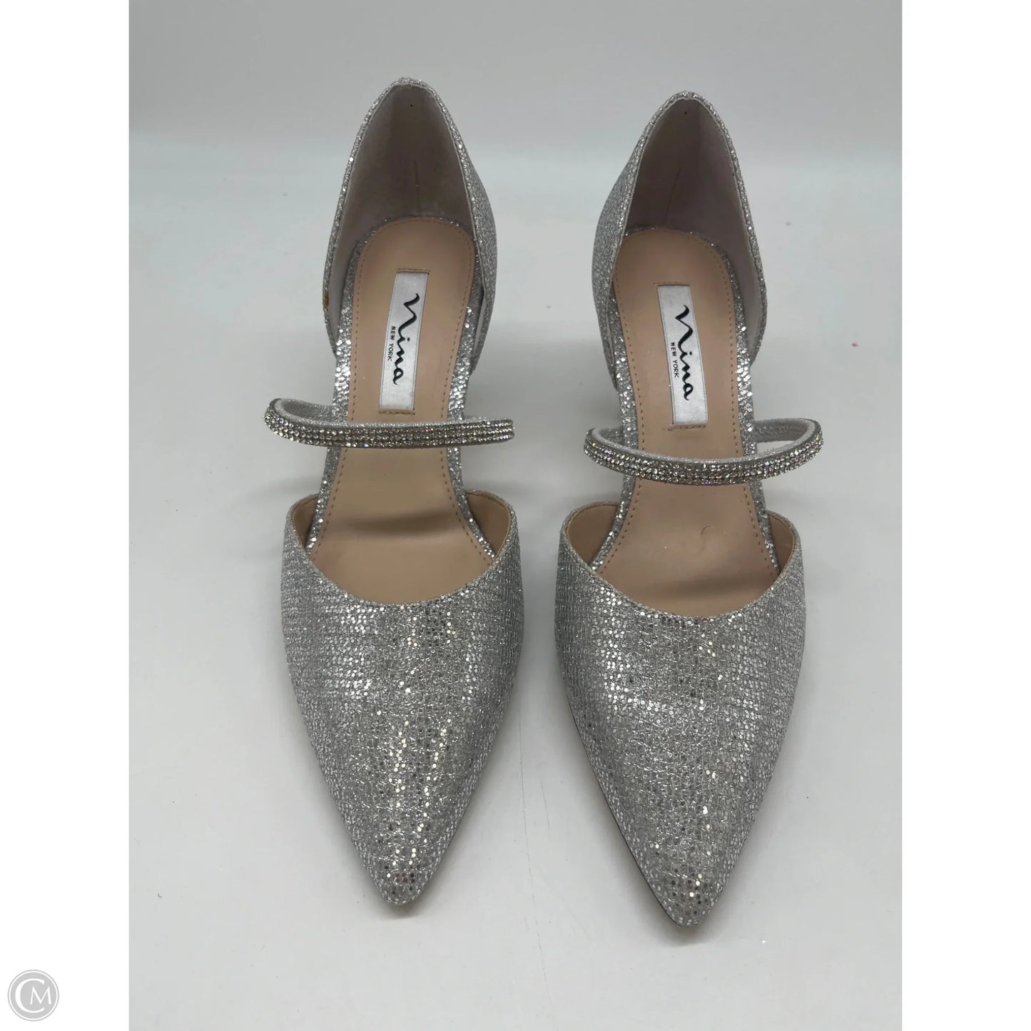 Shoes Heels Kitten By Nina In Silver, Size: 7.5