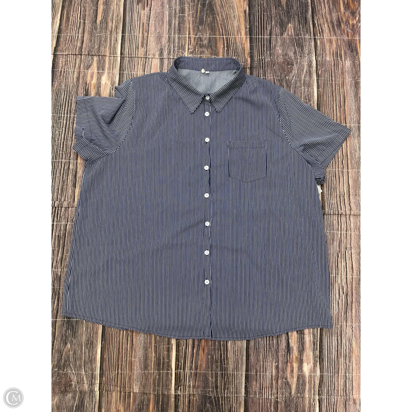 Top Short Sleeve By Clothes Mentor In Blue, Size: 2x
