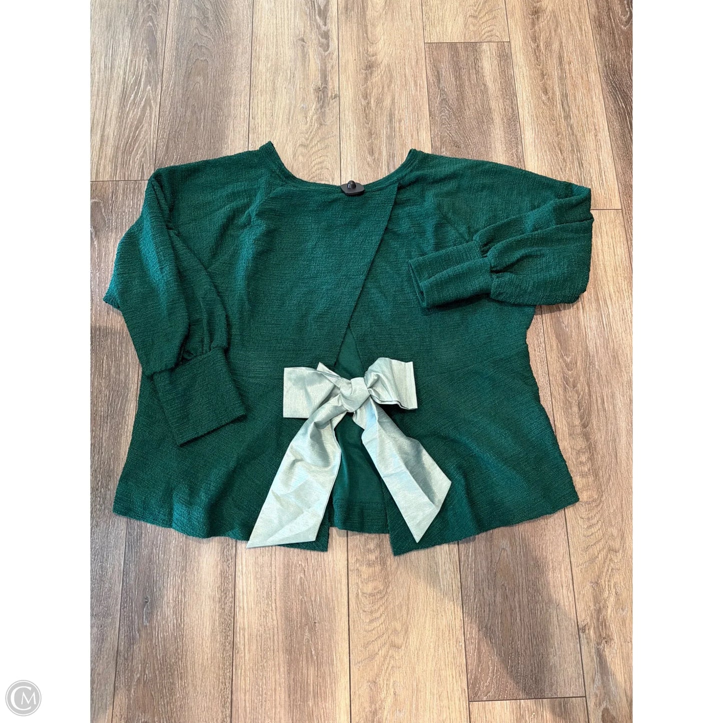 Top Long Sleeve By Anthropologie In Green, Size: 3x