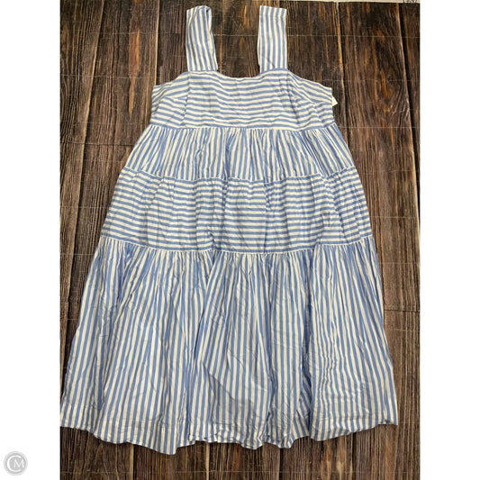 Dress Casual Maxi By Anthropologie In Blue & White, Size: 2x