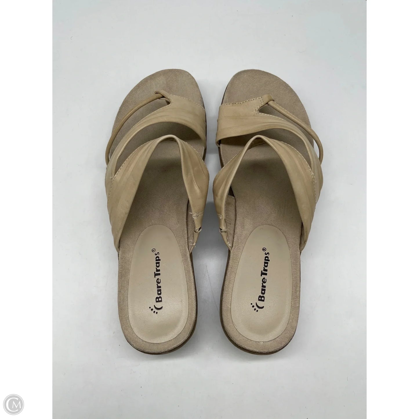 Sandals Heels Wedge By Bare Traps In Tan, Size: 11