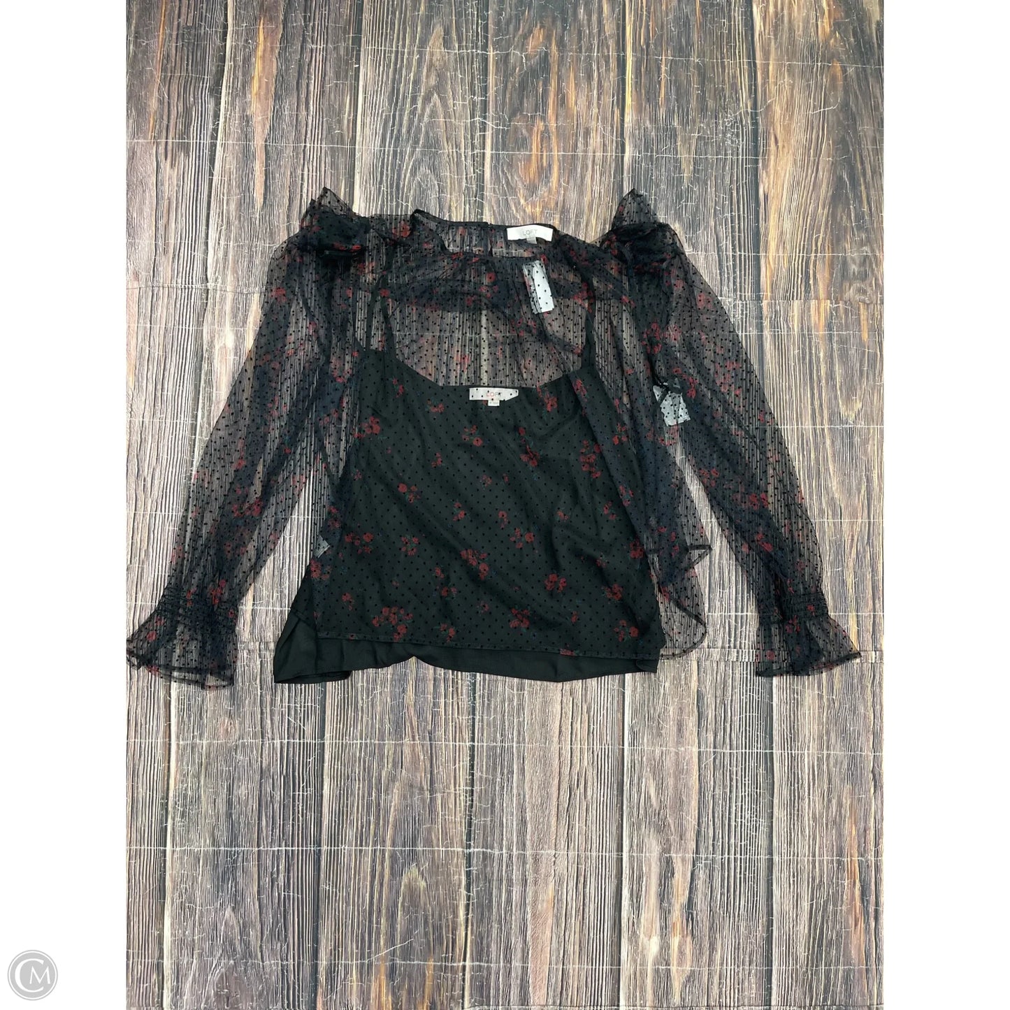 Top Long Sleeve By Loft In Black, Size: Xl