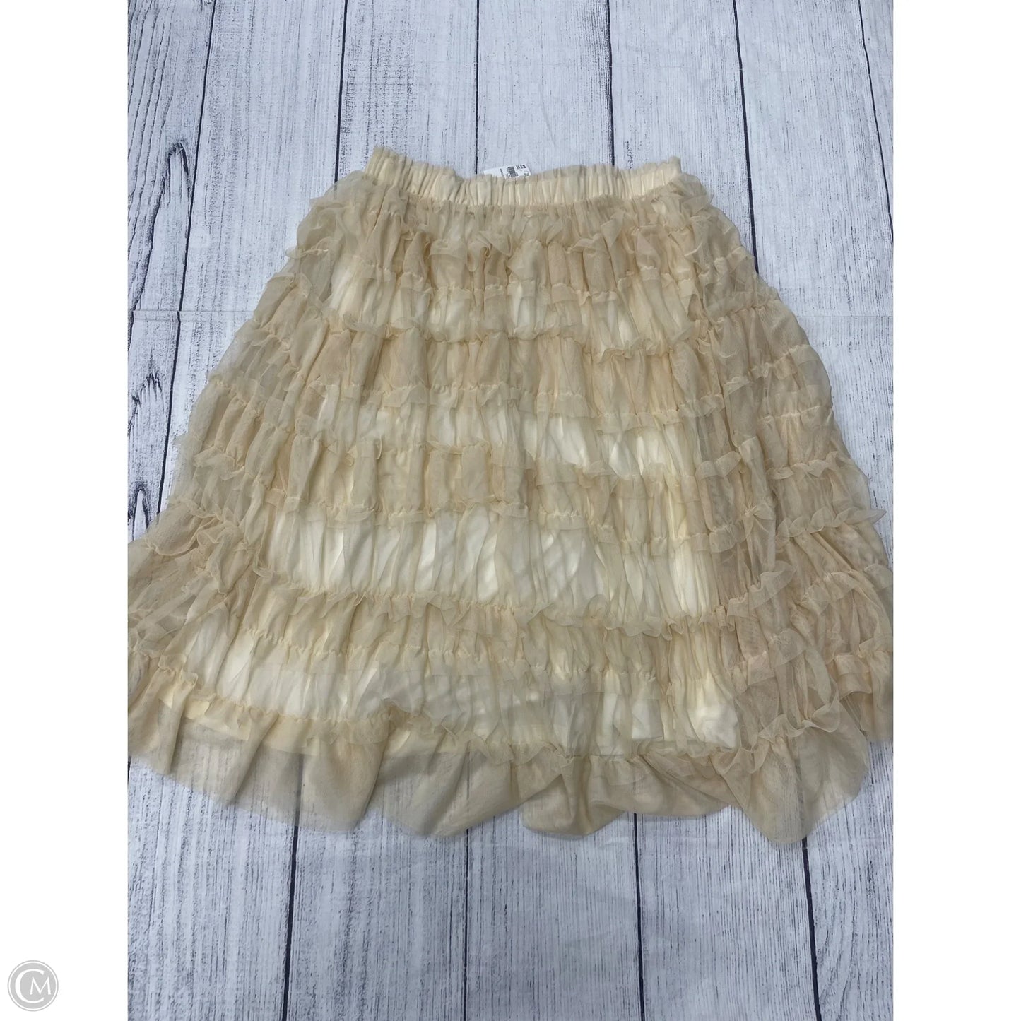 Skirt Maxi By Cato In Cream, Size: Xl