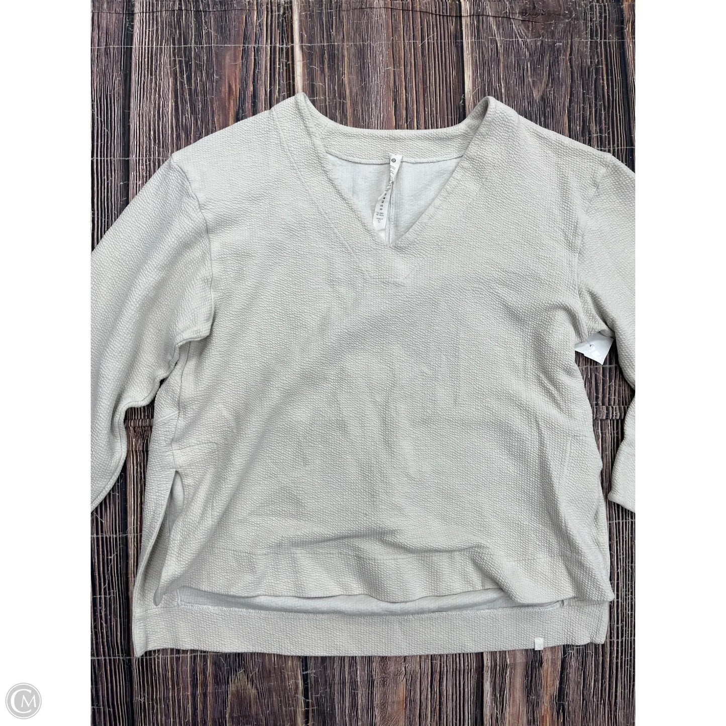 Athletic Sweatshirt Crewneck By Lululemon In Tan, Size: 4