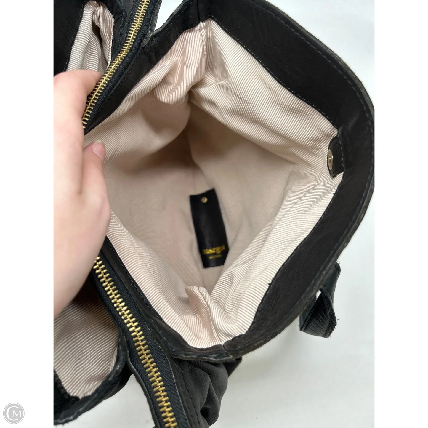 Handbag Leather By Margot, Size: Large