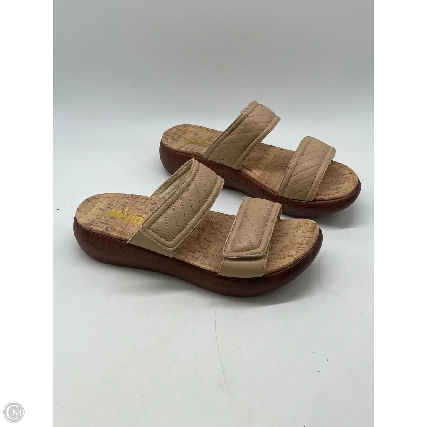 Sandals Heels Wedge By Alegria In Tan, Size: 7.5