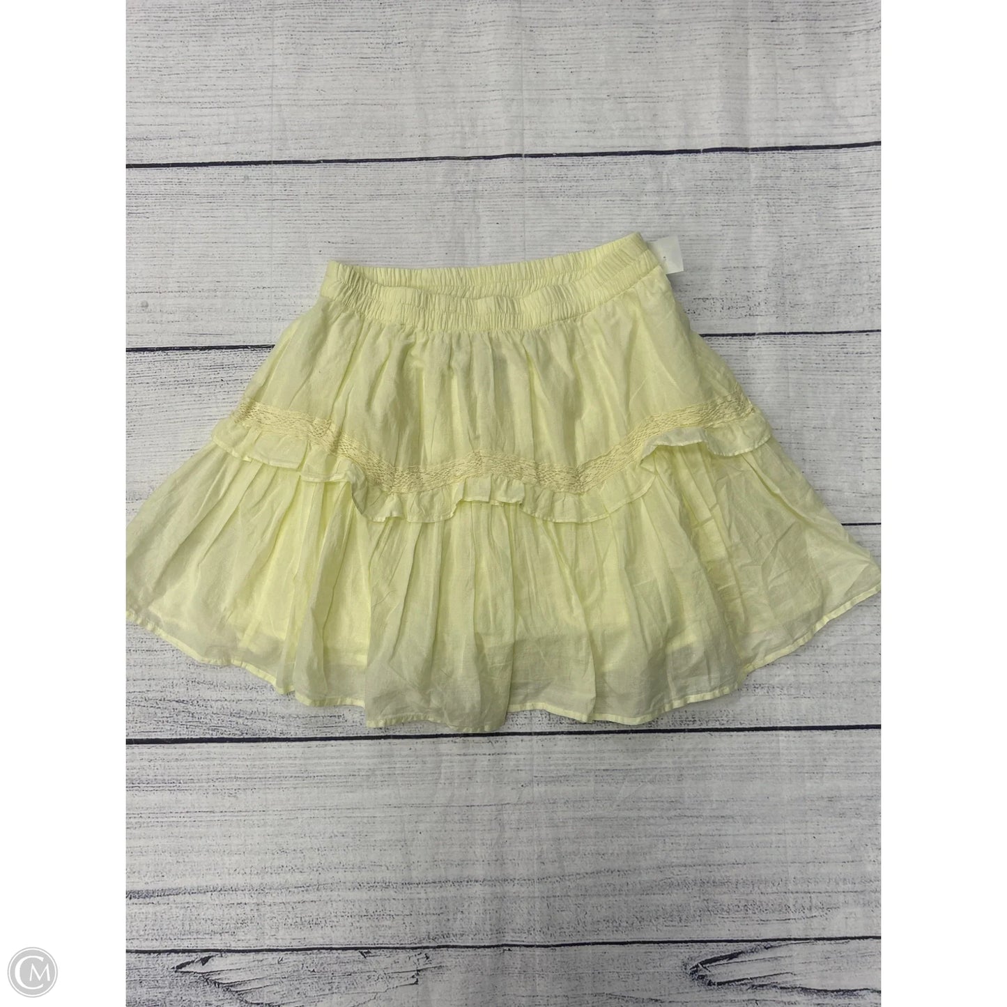 Skirt Mini & Short By Loft In Yellow, Size: S