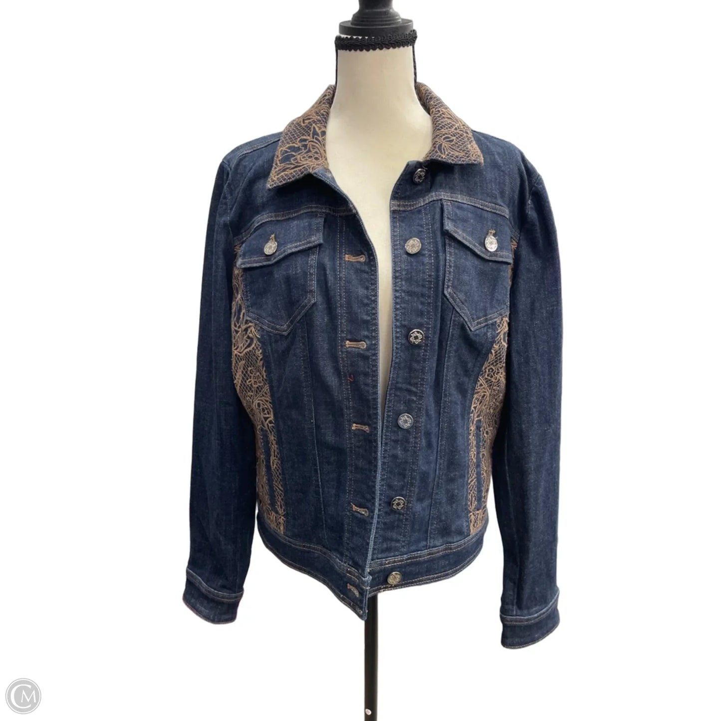 Jacket Denim By White House Black Market In Blue Denim, Size: L