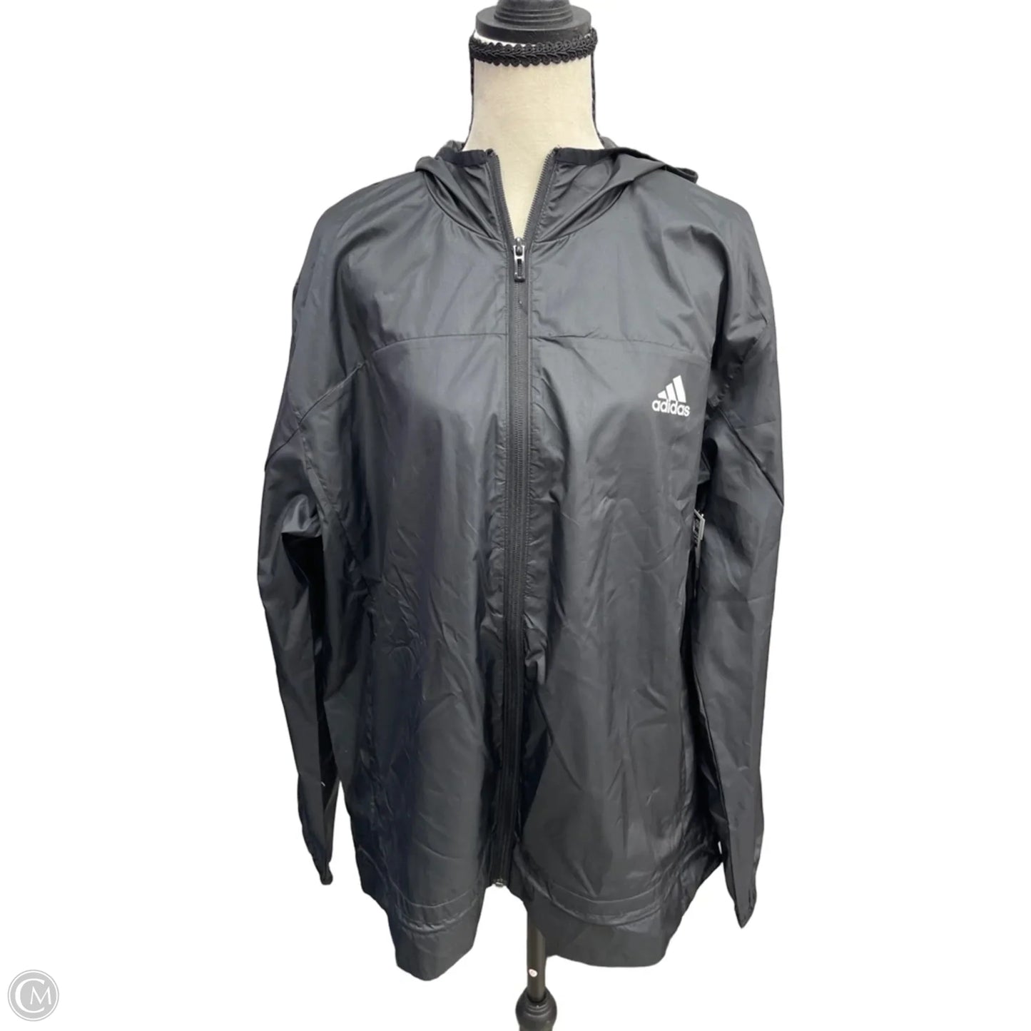Athletic Jacket By Adidas In Black, Size: Xl