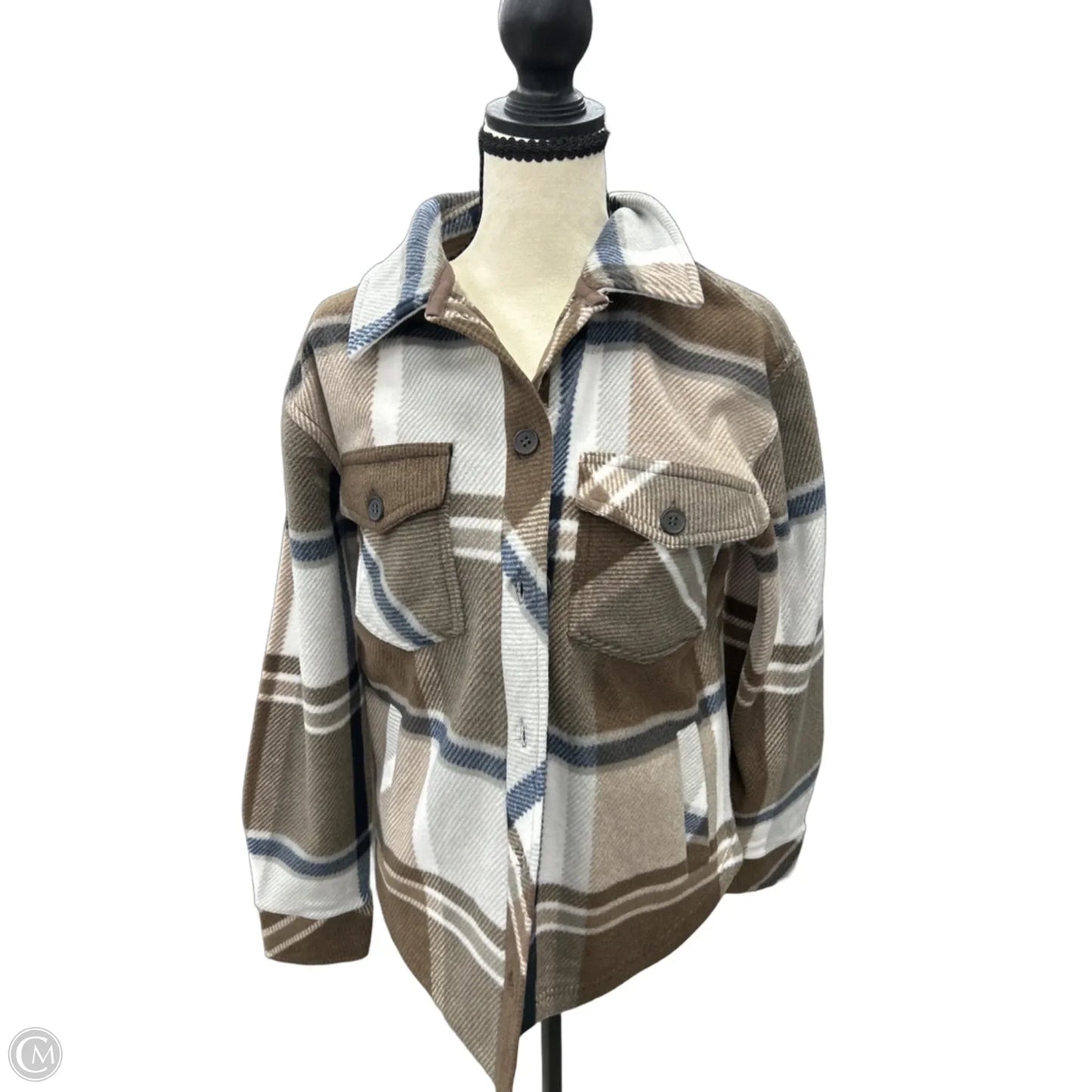 Jacket Shirt By Thread And Supply In Plaid Pattern, Size: S