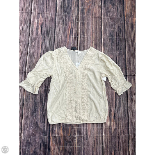Top 3/4 Sleeve By Maurices In Cream, Size: S