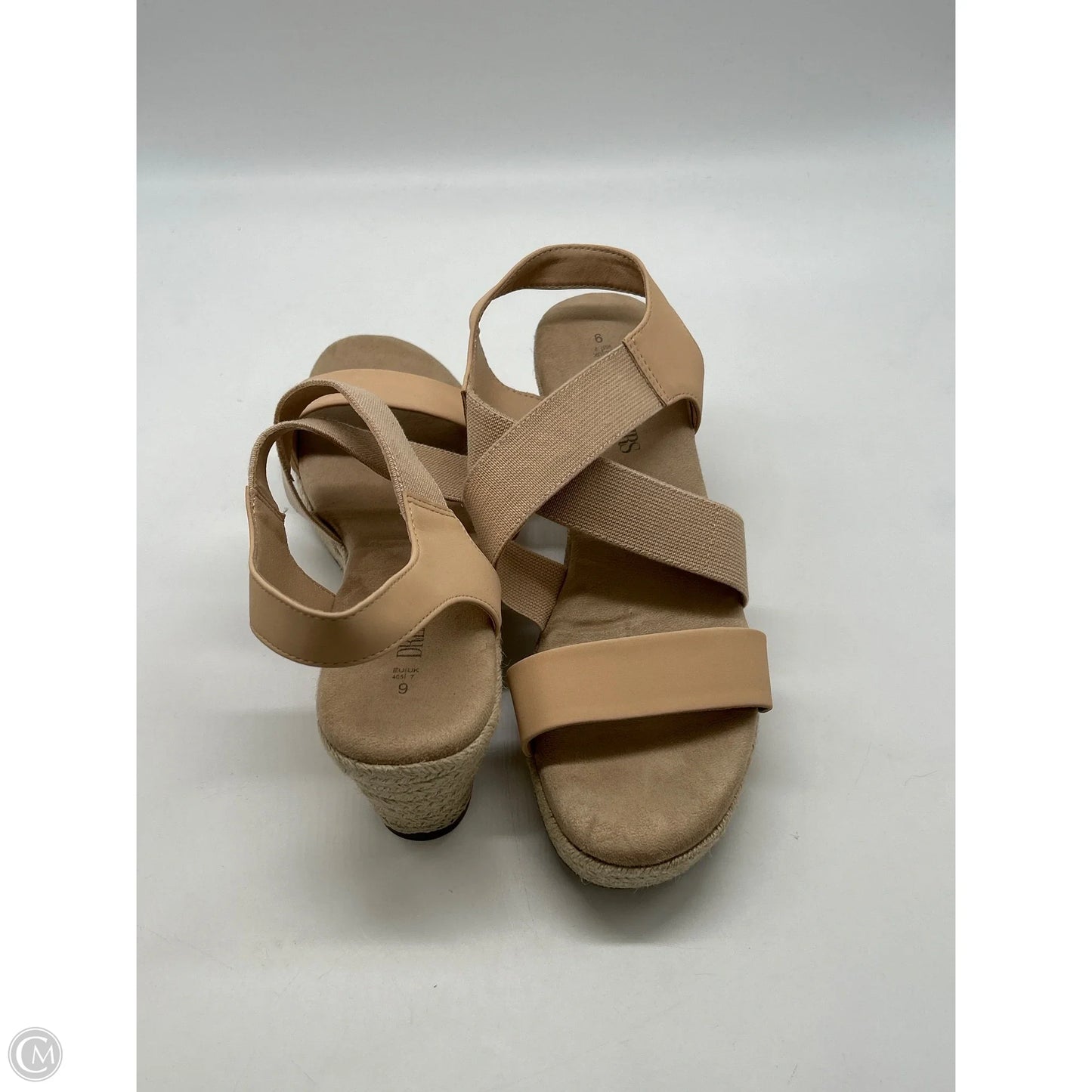 Sandals Heels Wedge By Dream Pairs In Tan, Size: 9