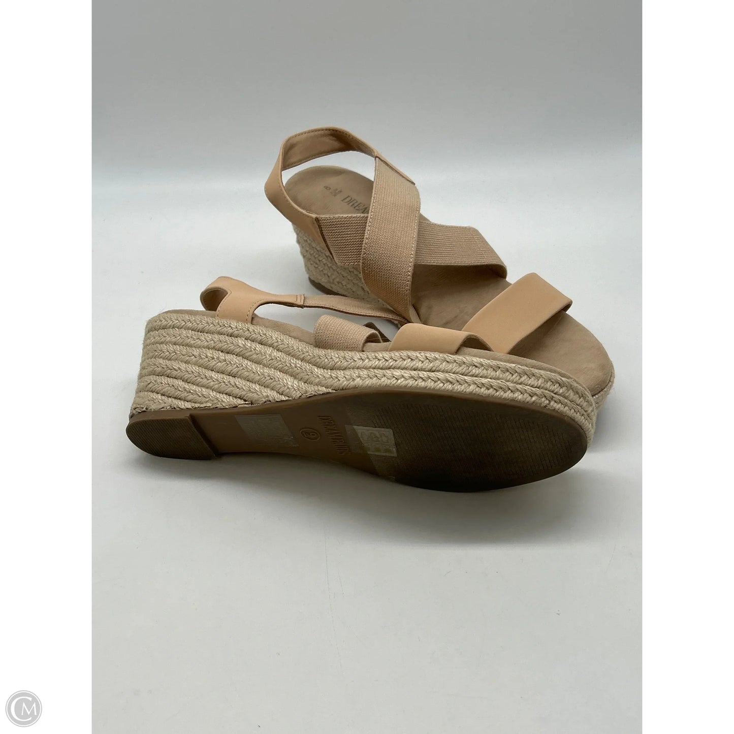 Sandals Heels Wedge By Dream Pairs In Tan, Size: 9