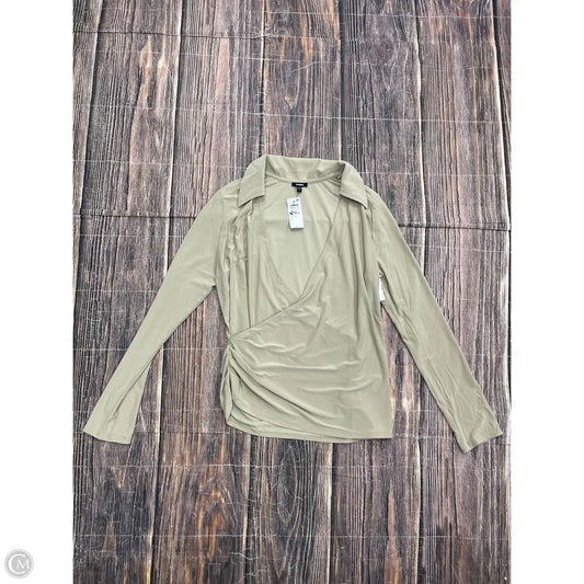 Top Long Sleeve By Express In Tan, Size: M