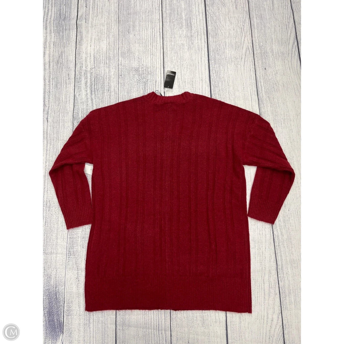 Sweater Cardigan By Torrid In Red, Size: Xl