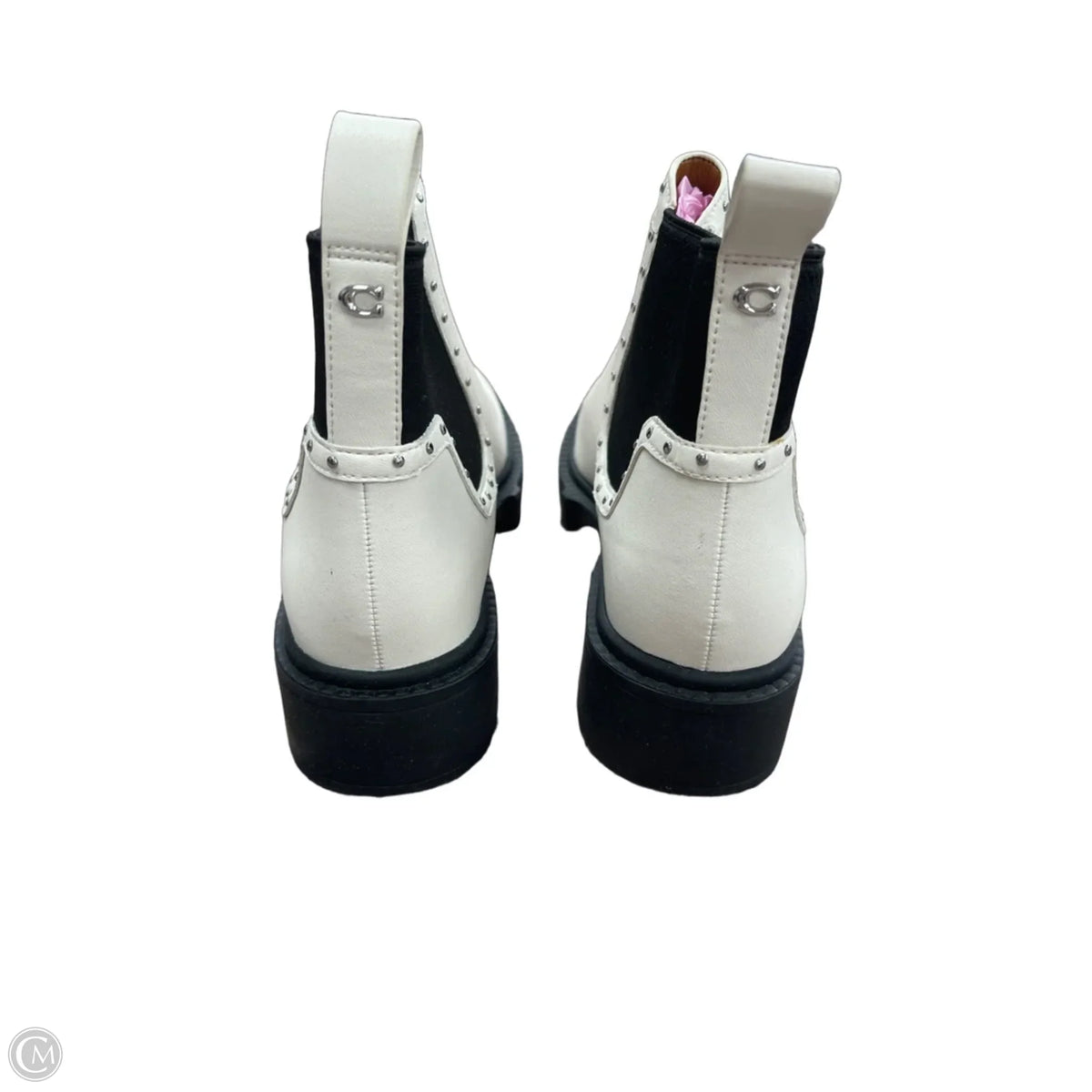 Boots Designer By Coach In White, Size: 6.5